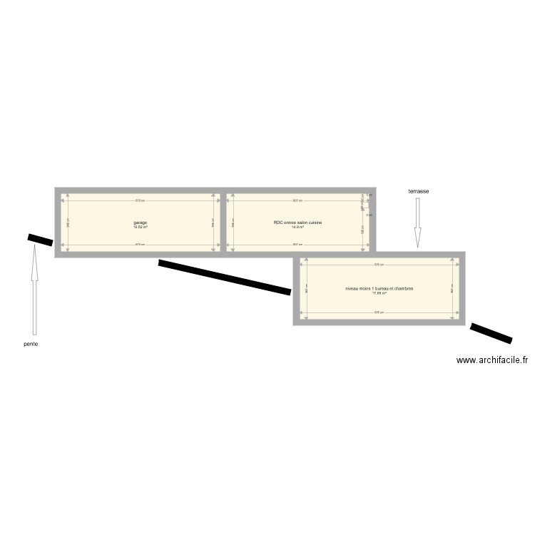 plan garage en haut 1. Plan de 0 pièce et 0 m2