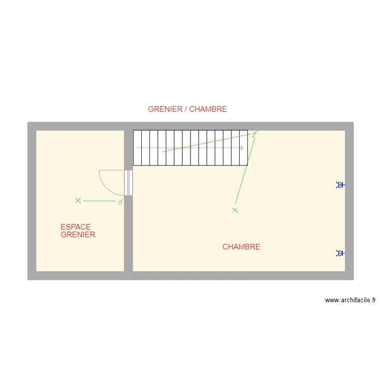 Toorens Grenier / chambre. Plan de 0 pièce et 0 m2