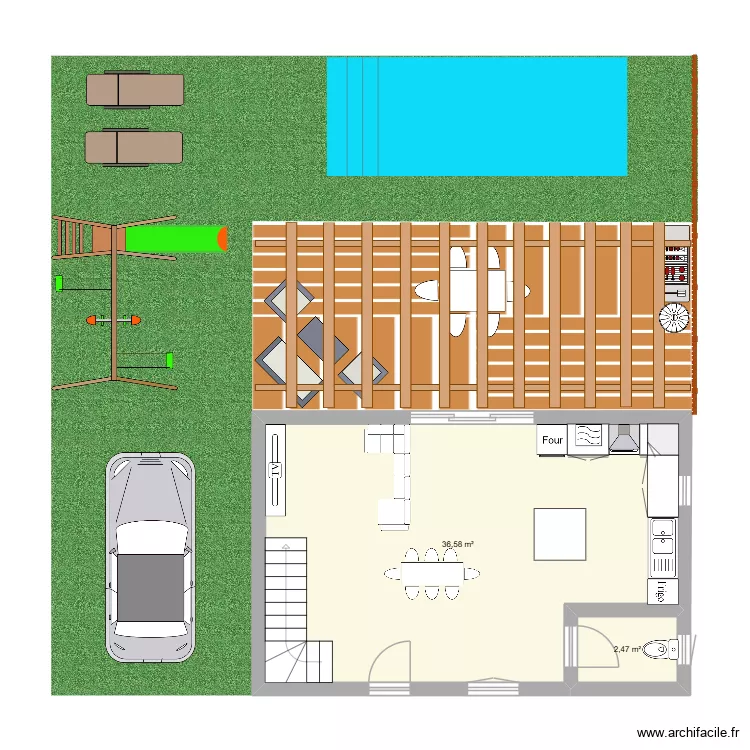 maison 1. Plan de 2 pièces et 39 m² maison 1. Plan de 2 pièces et 39 m²