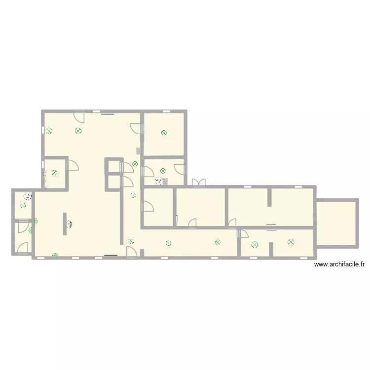MAISON. Plan de 11 pièces et 189 m²