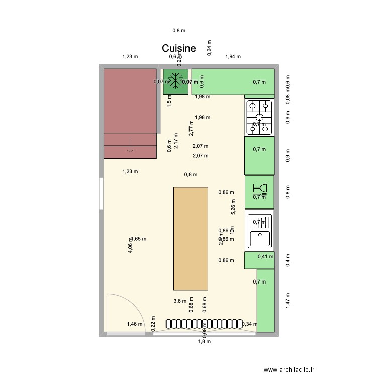  Cuisine piece à vivre 9 mai. Plan de 0 pièce et 0 m2