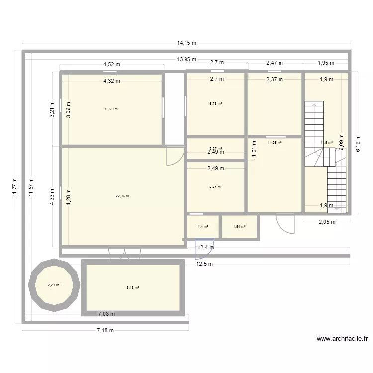 plan patrick. Plan de 11 Pièces et 89 m²