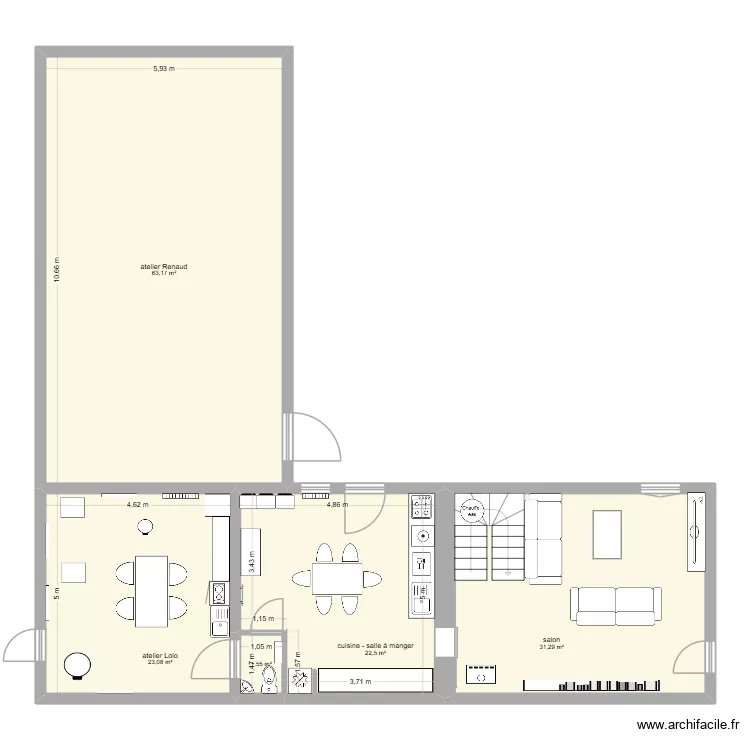 maison Romagne 9. Plan de 5  et 142 m²