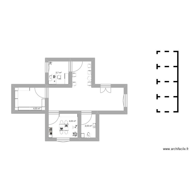 Wonderlab. Plan de 4 pièces et 13 m2