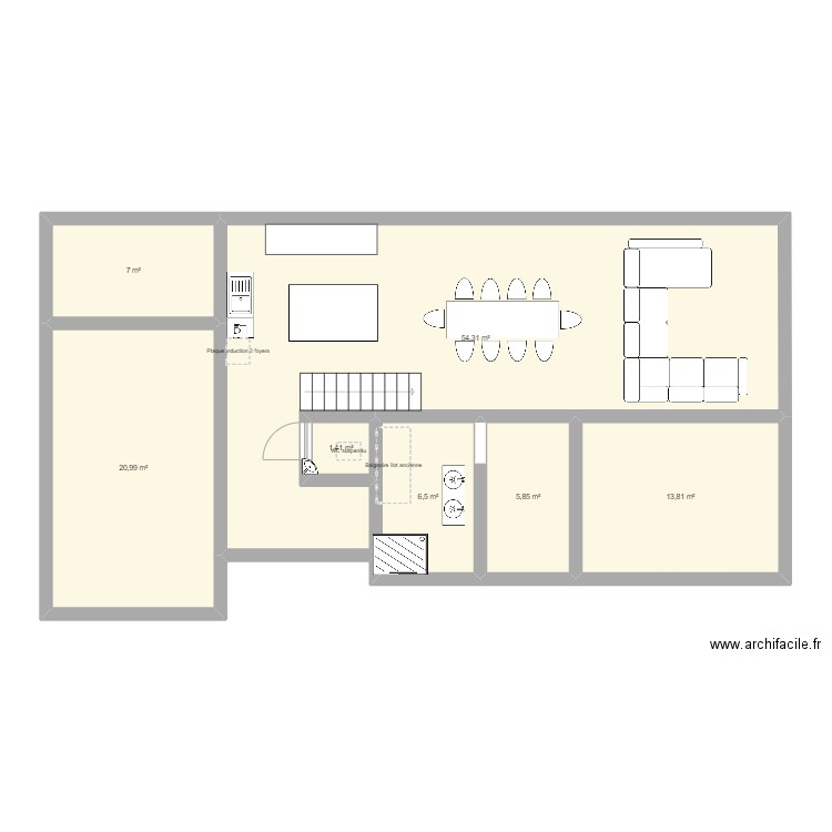 Future maison. Plan de 7 pièces et 110 m2
