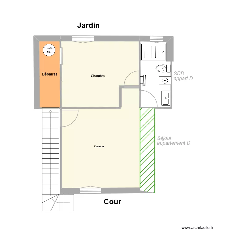 Appartement C - Rte de Lyon. Plan de 