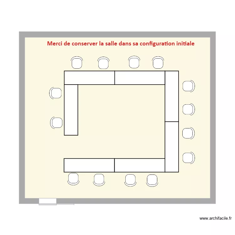 Salle de réunion 508 au 84 Grenelle. Plan de Salle de réunion 508 au 84 Grenelle. Plan de
