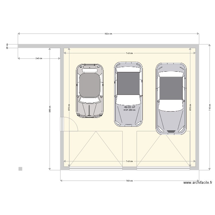 garage double et carport. Plan de 0 pièce et 0 m2