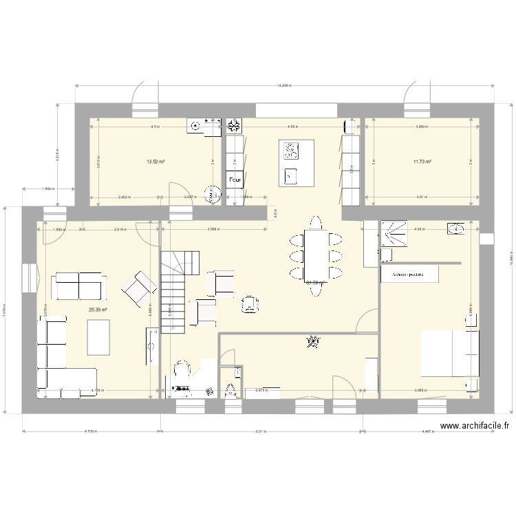 plan1 M H nouvelle maison . Plan de 0 pièce et 0 m2
