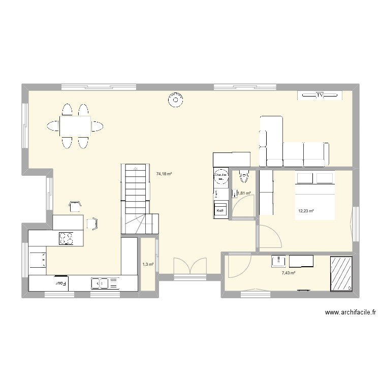 Célia-4. Plan de 5 pièces et 97 m2