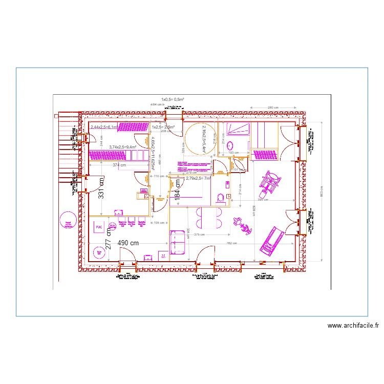 RDC Calcul Bois bis. Plan de 0 pièce et 0 m2