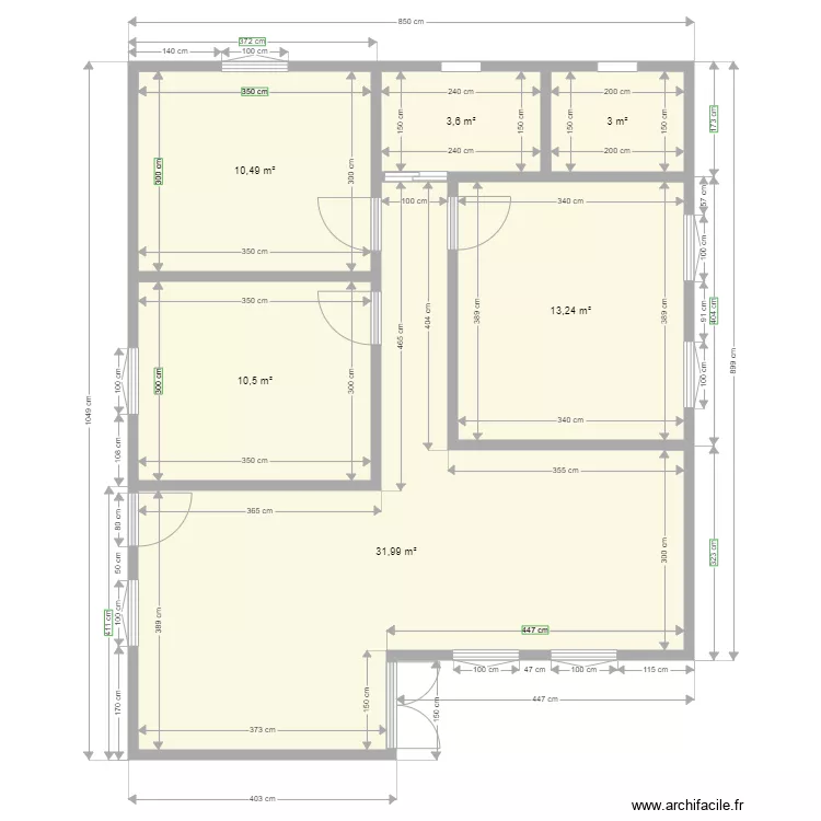 maison 3 chambres. Plan de maison 3 chambres. Plan de