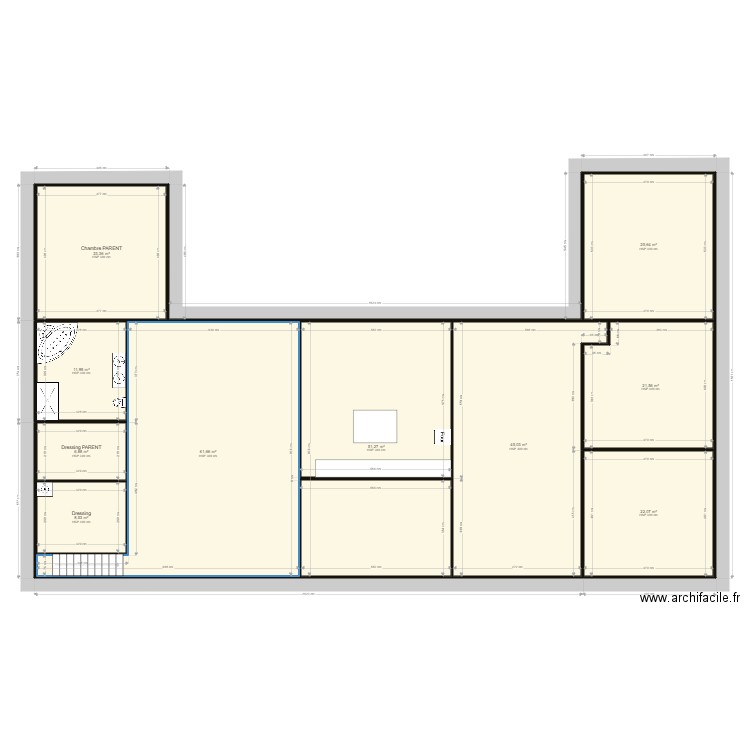 maison youx. Plan de 10 pièces et 278 m2