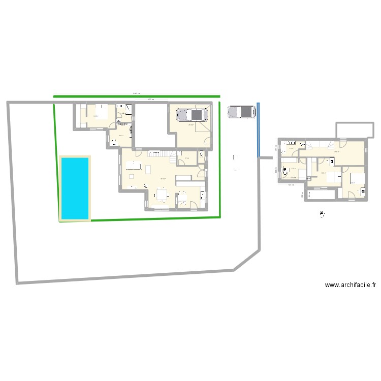 Maison Elytis loggia Ouest. Plan de 13 pièces et 197 m2