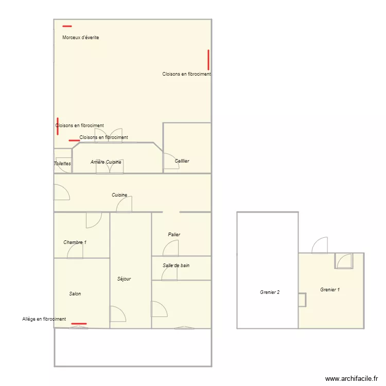 Croquis_MARVIE_Amiante. Plan de 