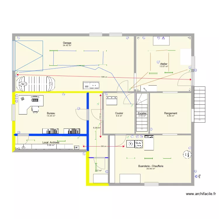 Cave Murs elec. Plan de 