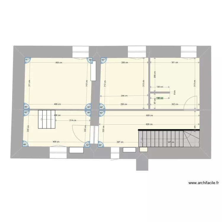 Appartements 1er etage DER. Plan de 