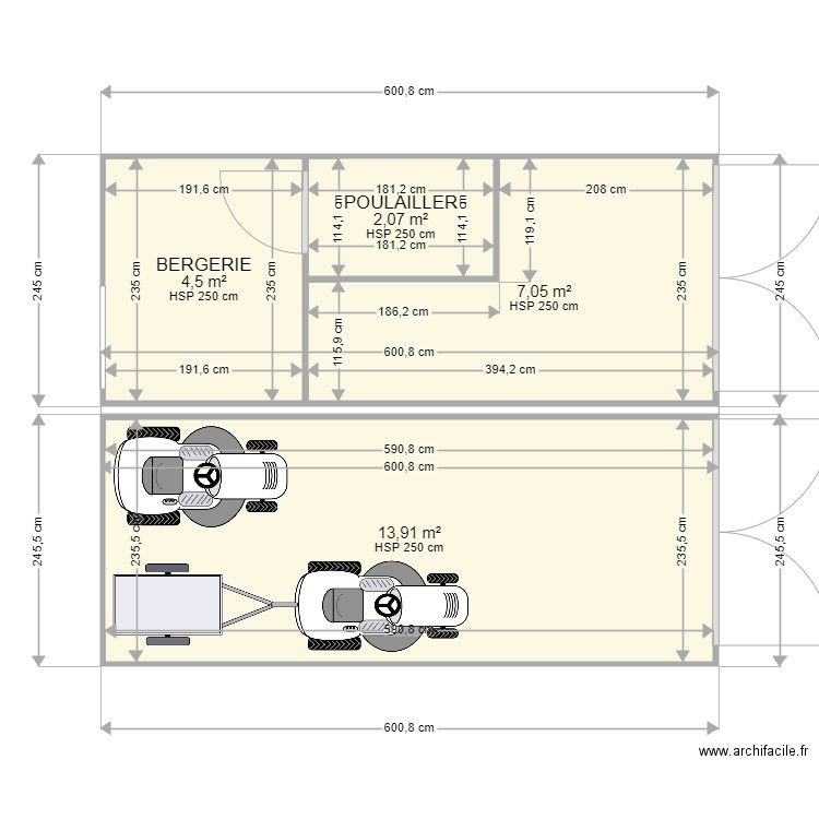 Container. Plan de 0 pièce et 0 m2