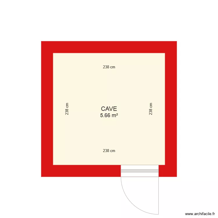 BI 5652 cave cot&eacute;e. Plan de 