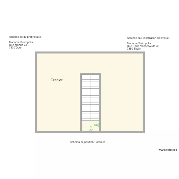 vande Grenier. Plan de 