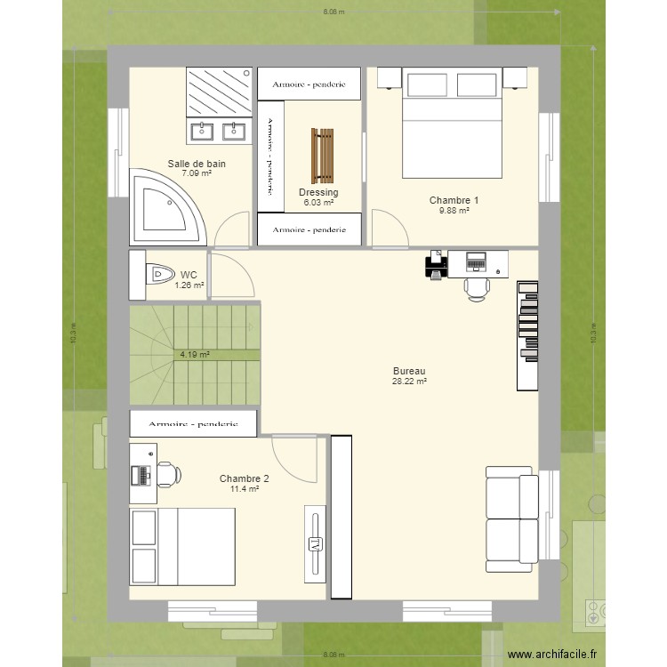 Etage Maison Casa Marilyne. Plan de 0 pièce et 0 m2