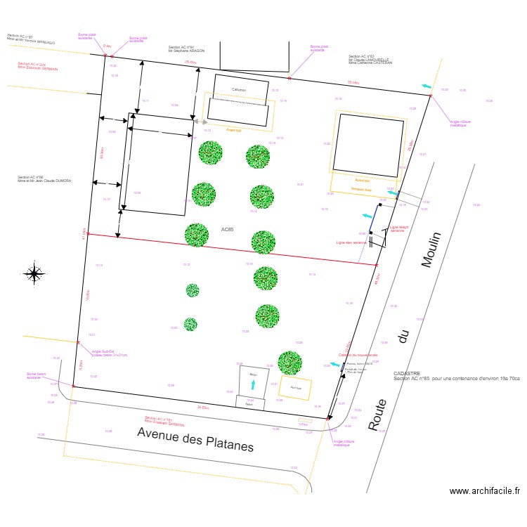 Parcelle nlle ech projet ext 89. Plan de 0 pièce et 0 m2