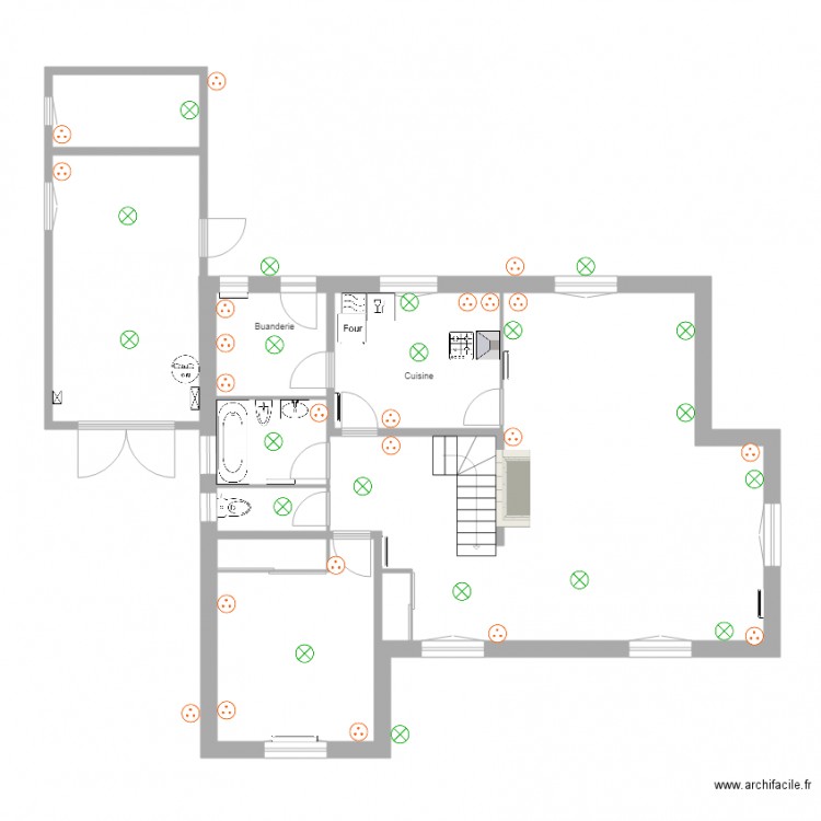 Maison. Plan de 0 pièce et 0 m2