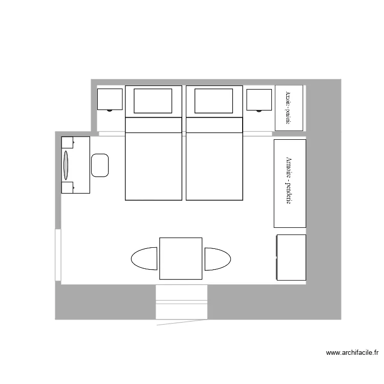 CHAMBRE 3D. Plan de CHAMBRE 3D. Plan de