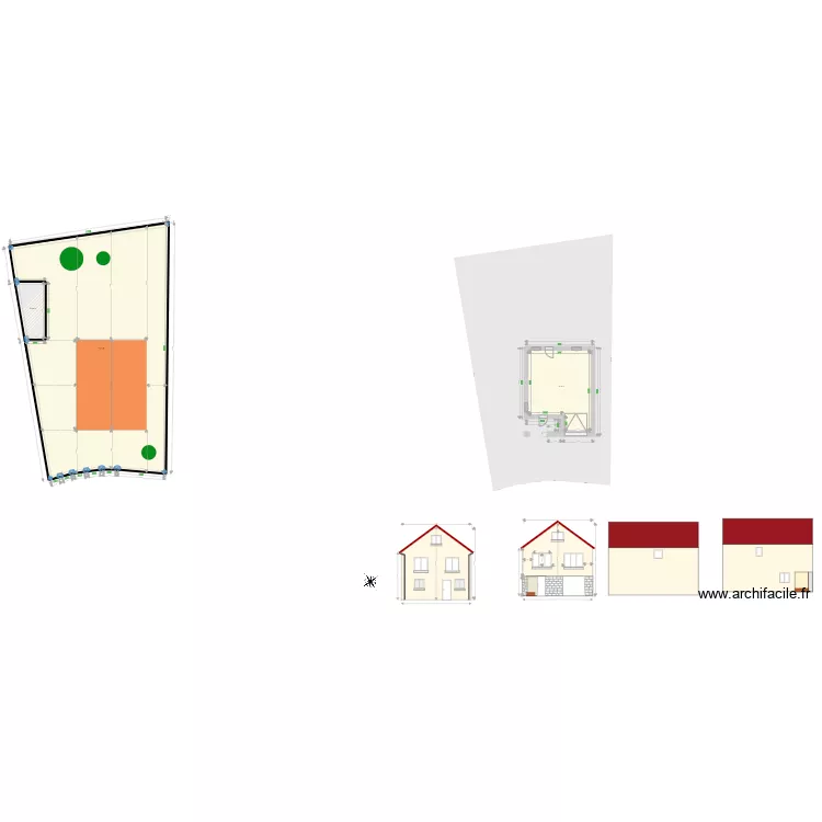 maison fa&ccedil;ade avant 2. Plan de 