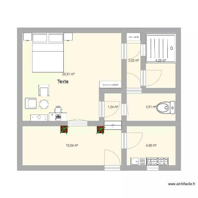 studio Am&eacute;ricain. Plan de 