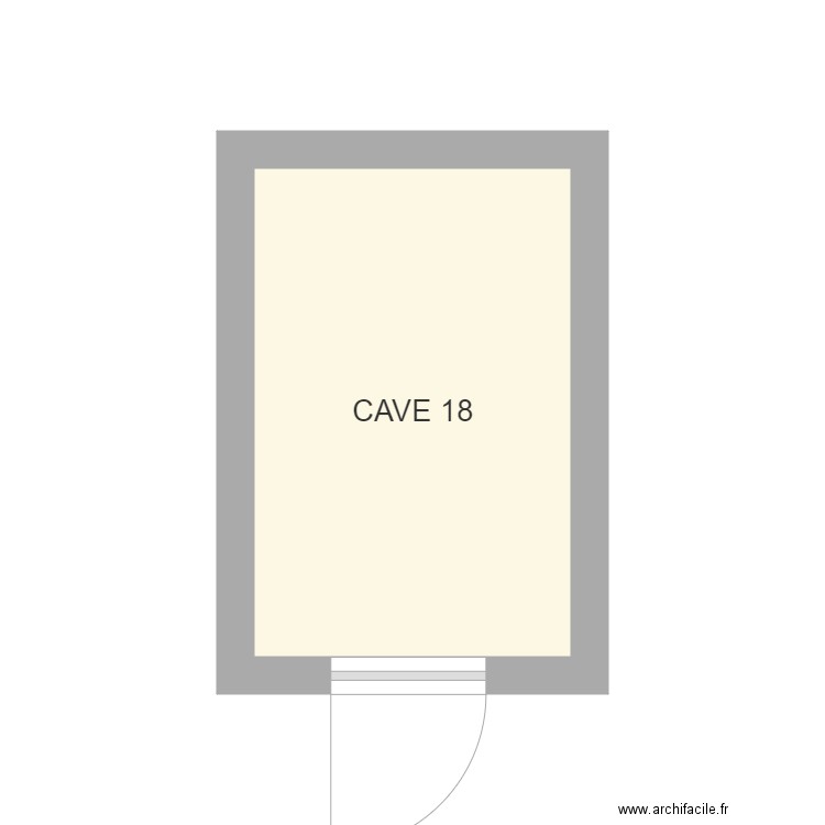 MORANT cave. Plan de 1 pièce et 7 m2