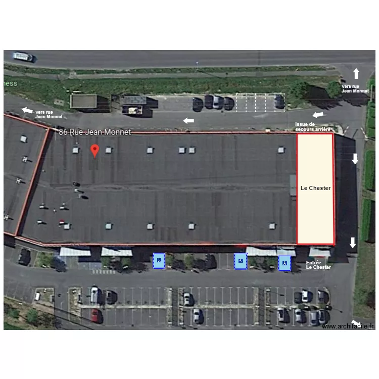 Plan de masse LE CHESTER Nogent sur oise. Plan de 