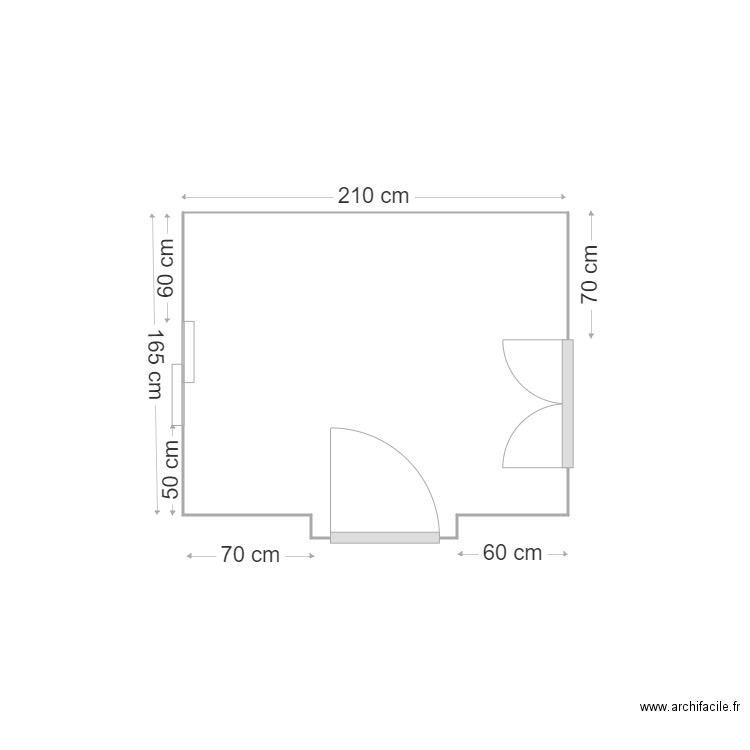 VALUN. Plan de 1 pièce et 4 m2