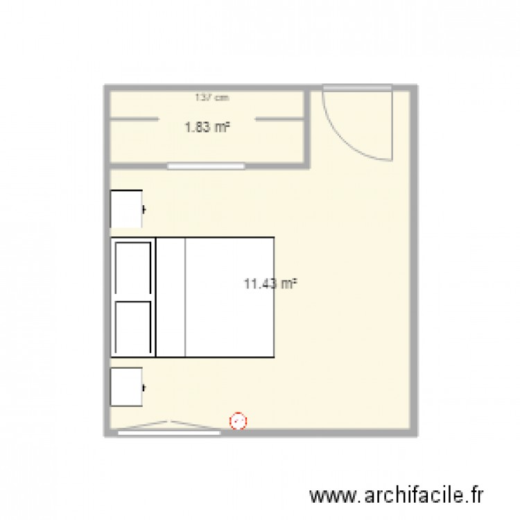 chambre. Plan de 0 pièce et 0 m2