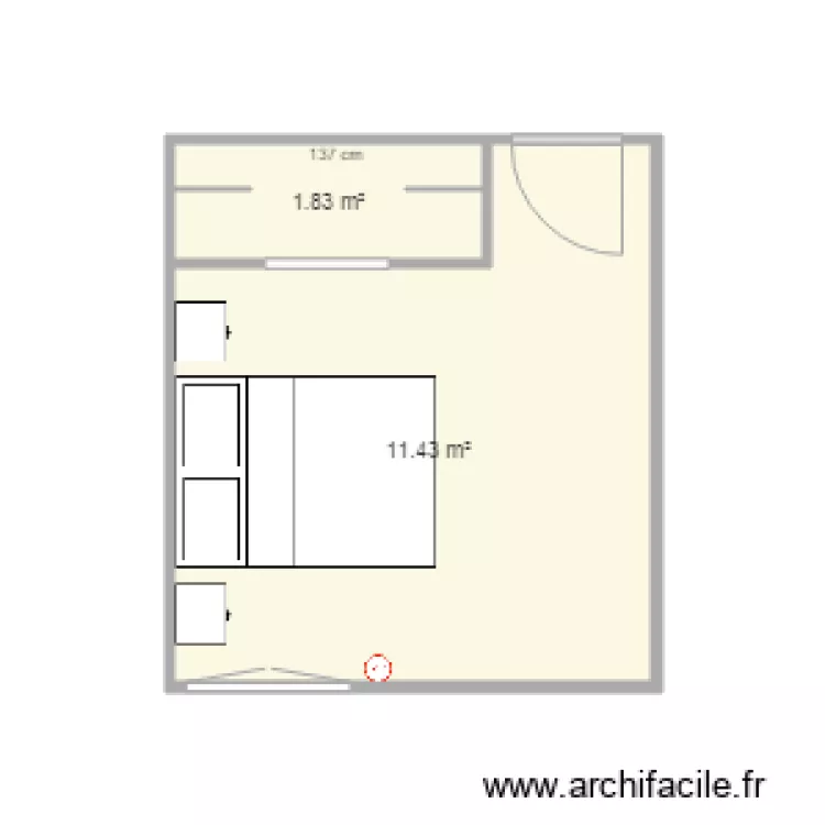 chambre. Plan de 