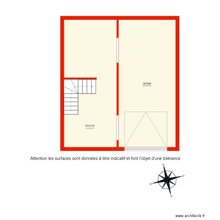 BI 3661 sous sol non côté. Plan de 0 pièce et 0 m2