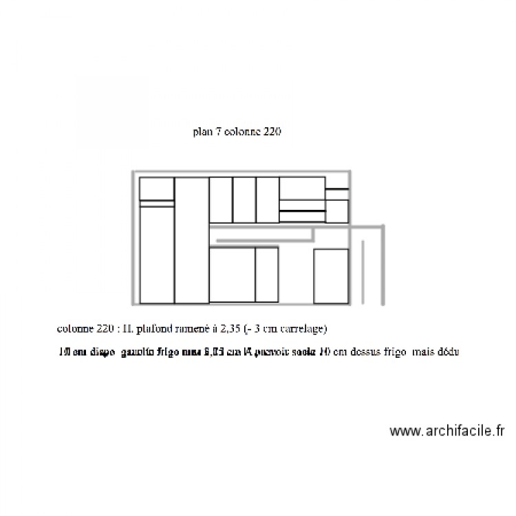 6A6 cote frigo colonne 228 . Plan de 0 pièce et 0 m2