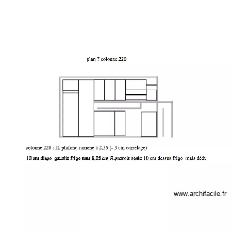 6A6 cote frigo colonne 228 . Plan de 6A6 cote frigo colonne 228 . Plan de