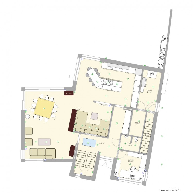 Maison Eclairage. Plan de 0 pièce et 0 m2