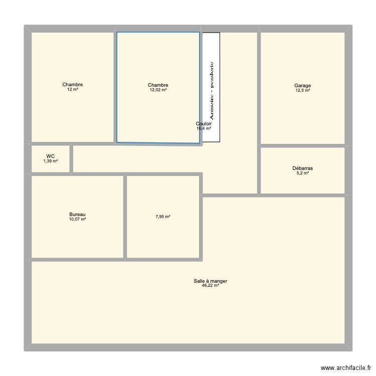 Eyragues V1. Plan de 9 pièces et 124 m2