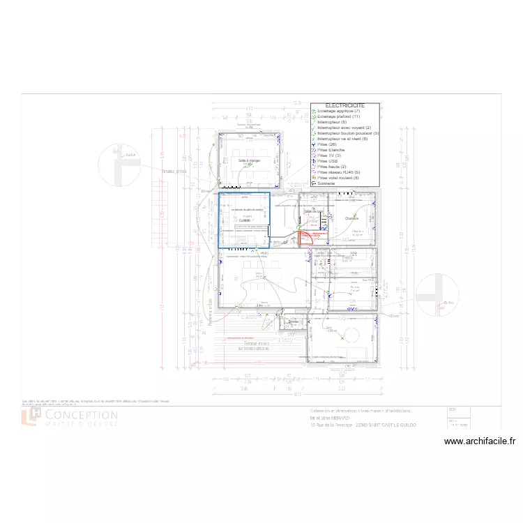 MENARD PLAN ELEC chauffage RDC V2. Plan de 