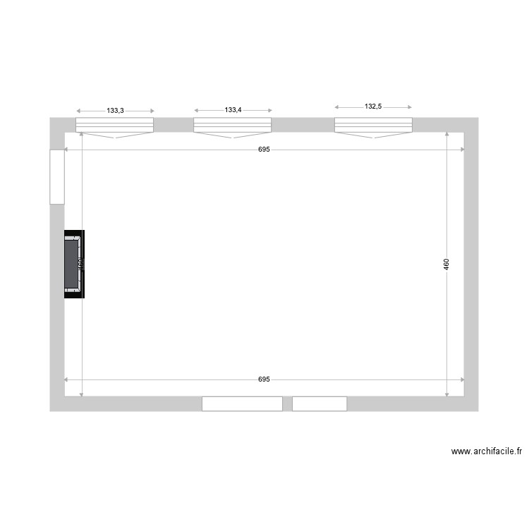 122_SALON. Plan de 1 pièce et 32 m2