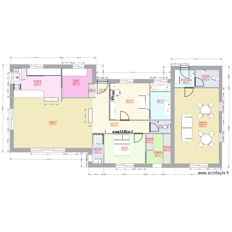 amibois_mineral_2-3. Plan de 17 pièces et 121 m2