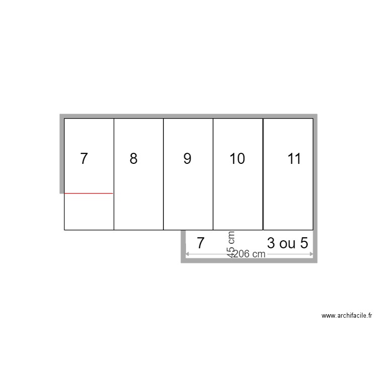 180 x 80 cuisine Christine Rampin. Plan de 0 pièce et 0 m2