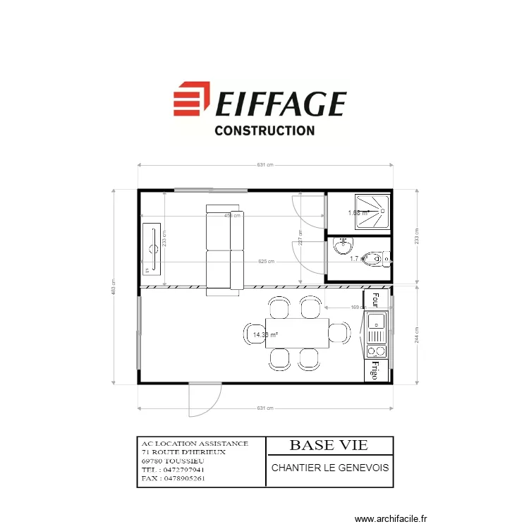 EIFFAGE REHA LE GENEVOIS. Plan de 