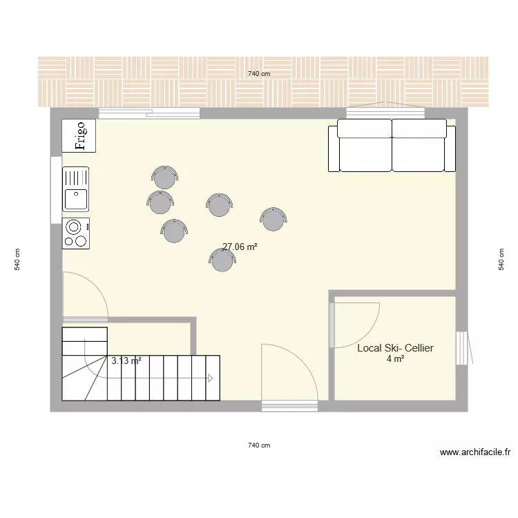 Mazot Simple. Plan de 