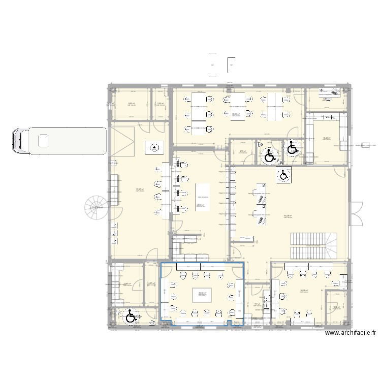 EMAIA LABO POUR LES MEUBLES 2. Plan de 69 pièces et 801 m2