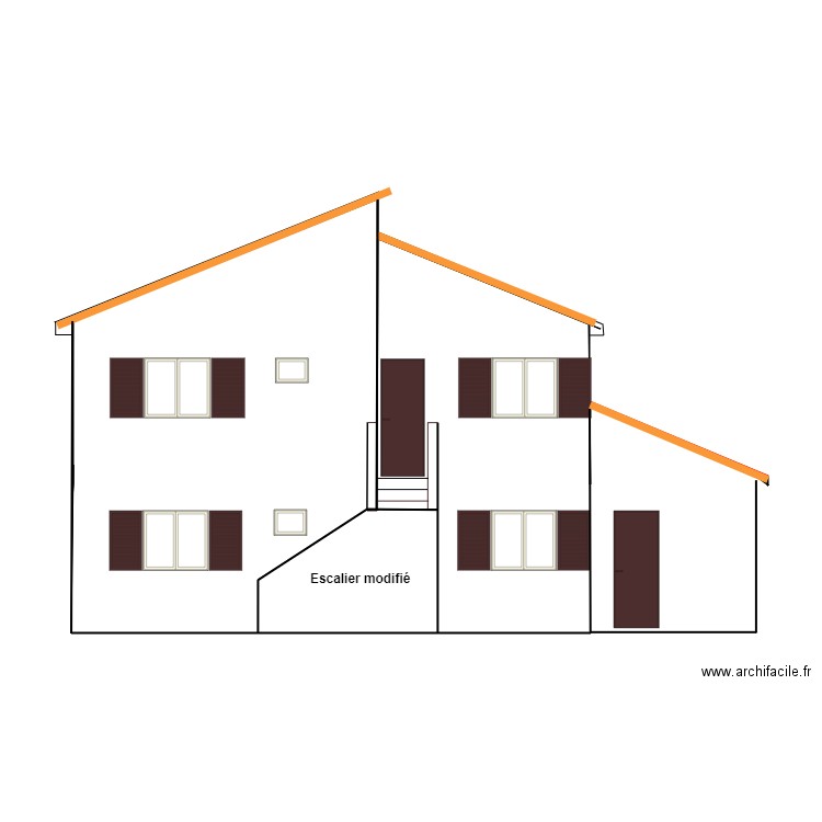 facade+escalier 2. Plan de 0 pièce et 0 m2