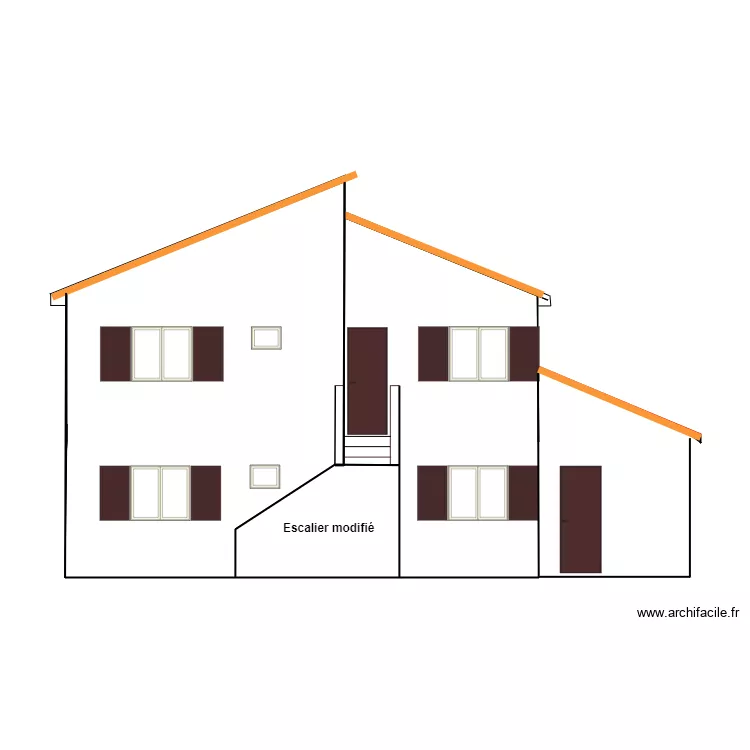 facade+escalier 2. Plan de 