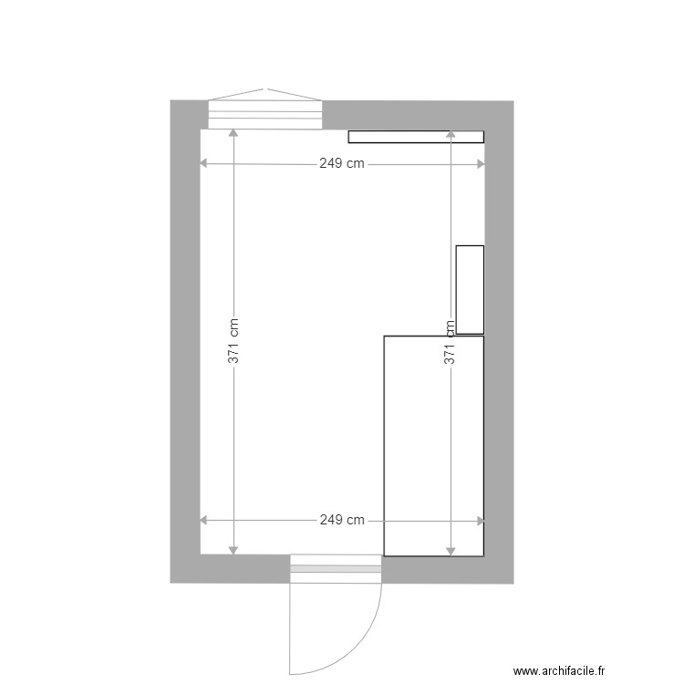 2 Forme et côtes des murs. Plan de 0 pièce et 0 m2
